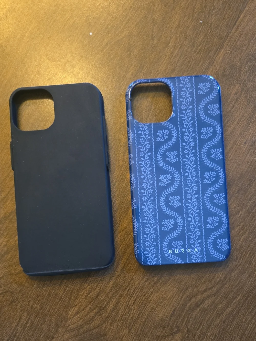 Burga Blue Floral Stripe Phone Case